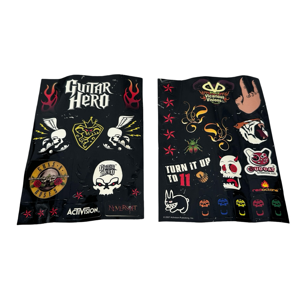 Guitar Hero‎ Legends of Rock Sticker Decal Art Skulls Flames Band Logos